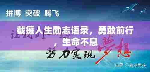 截瘫人生励志语录,勇敢前行,生命不息