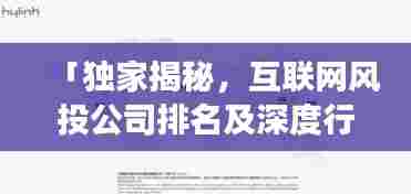 「独家揭秘,互联网风投公司排名及深度行业洞察」