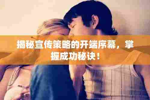 揭秘宣传策略的开端序幕,掌握成功秘诀!