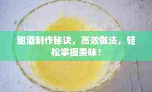 甜酒制作秘诀，高效做法，轻松掌握美味！