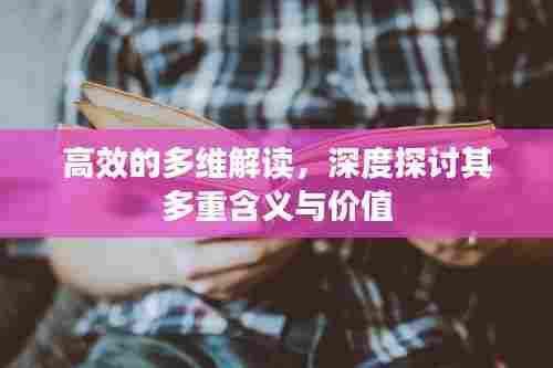 高效的多维解读,深度探讨其多重含义与价值