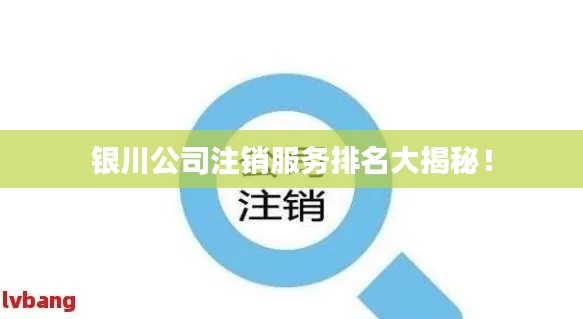 银川公司注销服务排名大揭秘!