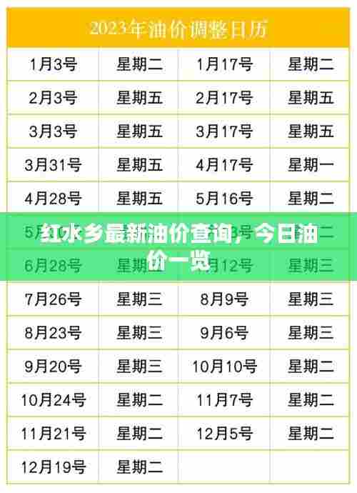 红水乡最新油价查询，今日油价一览