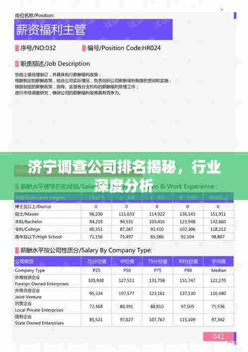 济宁调查公司排名揭秘,行业深度分析