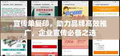 宣传单复印,助力品牌高效推广,企业宣传必备之选