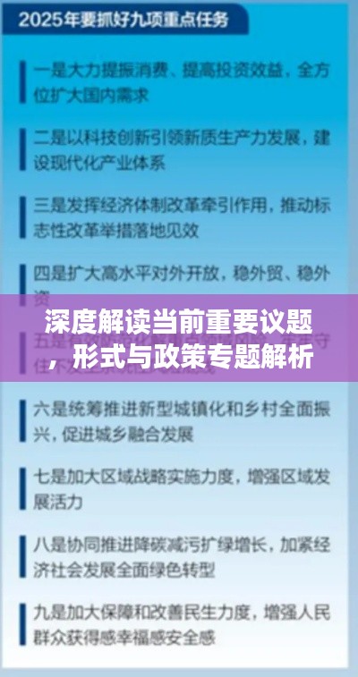 深度解读当前重要议题，形式与政策专题解析