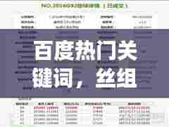 百度热门关键词，丝组词之旅启程！