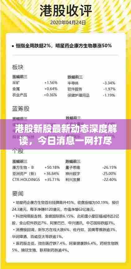 港股新股最新动态深度解读，今日消息一网打尽