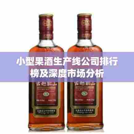 小型果酒生产线公司排行榜及深度市场分析