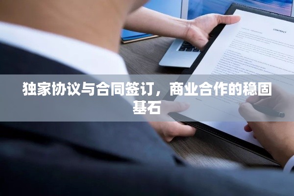 独家协议与合同签订,商业合作的稳固基石