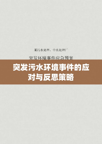 突发污水环境事件的应对与反思策略