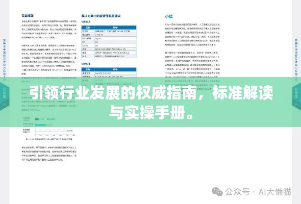 引领行业发展的权威指南,标准解读与实操手册。