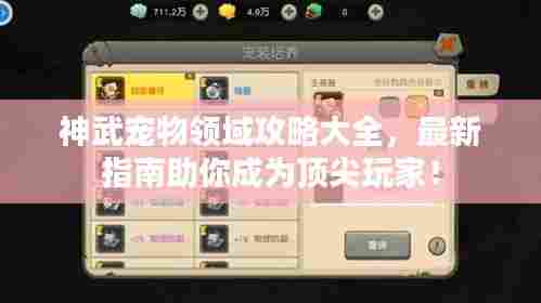 神武宠物领域攻略大全，最新指南助你成为顶尖玩家！
