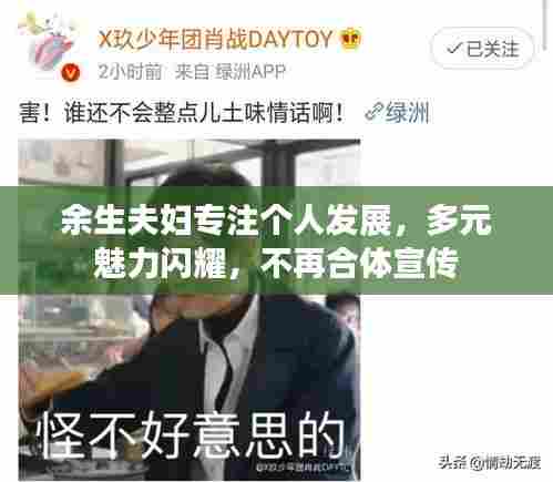 余生夫妇专注个人发展,多元魅力闪耀,不再合体宣传