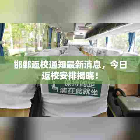 邯郸返校通知最新消息，今日返校安排揭晓！