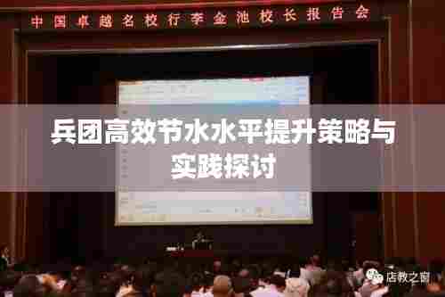 兵团高效节水水平提升策略与实践探讨