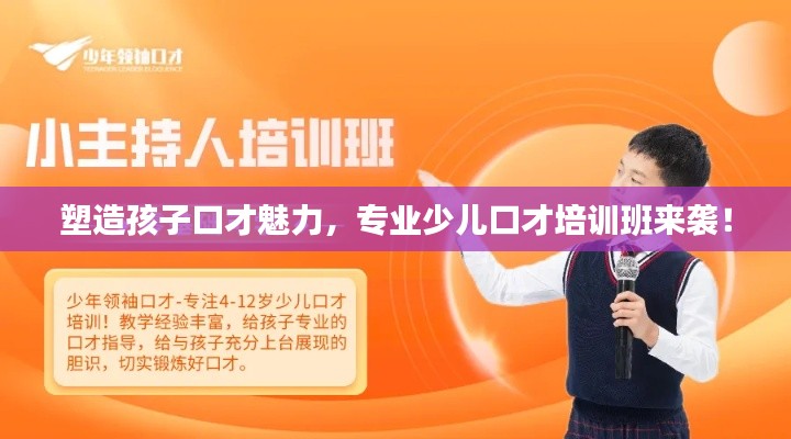 塑造孩子口才魅力,专业少儿口才培训班来袭!