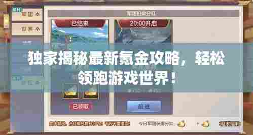 独家揭秘最新氪金攻略，轻松领跑游戏世界！