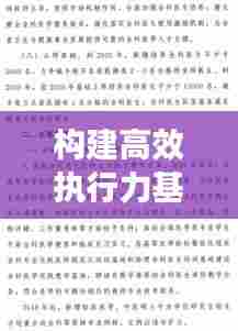 构建高效执行力基石,完善章程落实机制
