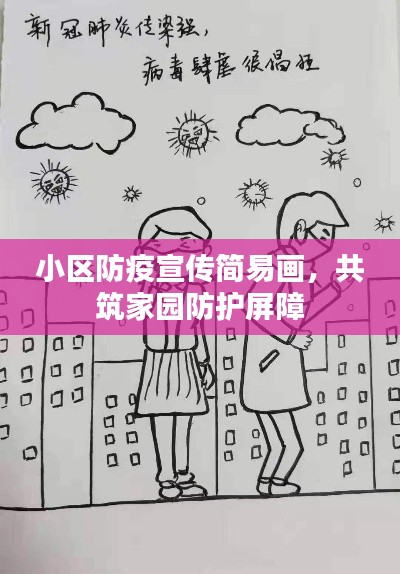 小区防疫宣传简易画,共筑家园防护屏障