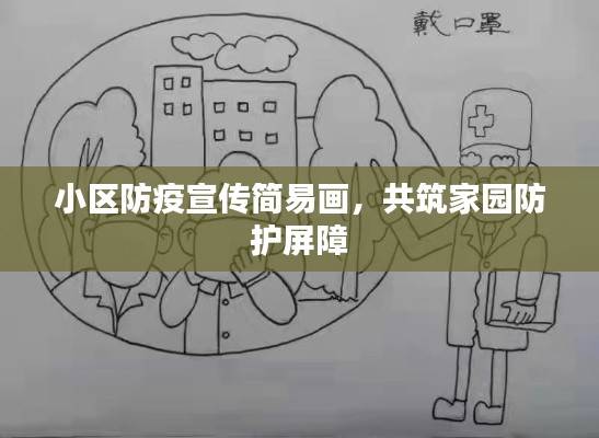 小区防疫宣传简易画,共筑家园防护屏障