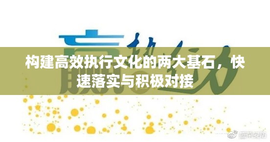 构建高效执行文化的两大基石，快速落实与积极对接