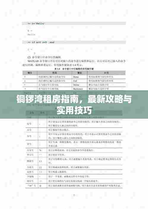 铜锣湾租房指南，最新攻略与实用技巧