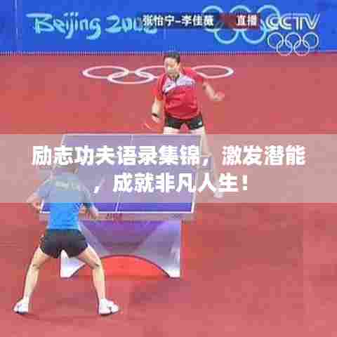 励志功夫语录集锦,激发潜能,成就非凡人生!