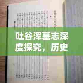 吐谷浑墓志深度探究,历史价值与文献研究