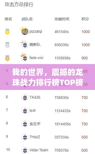 我的世界，震撼的龙珠战力排行榜TOP榜单