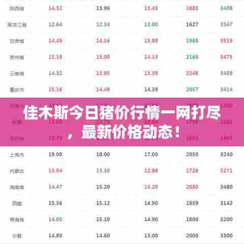 佳木斯今日猪价行情一网打尽，最新价格动态！