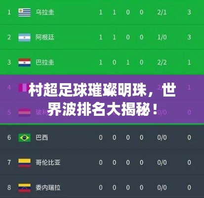 村超足球璀璨明珠,世界波排名大揭秘!