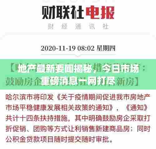 地产最新要闻揭秘，今日市场重磅消息一网打尽
