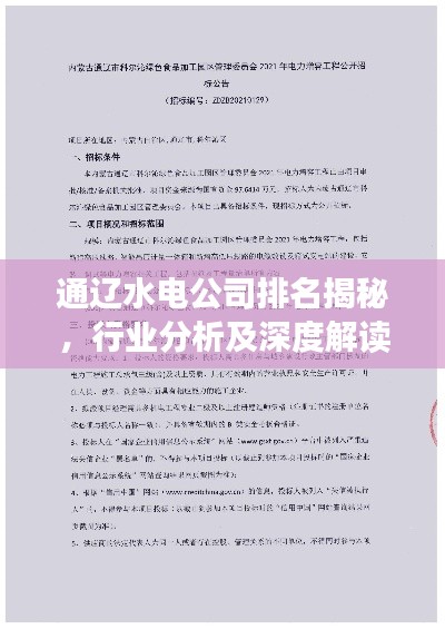 通辽水电公司排名揭秘，行业分析及深度解读