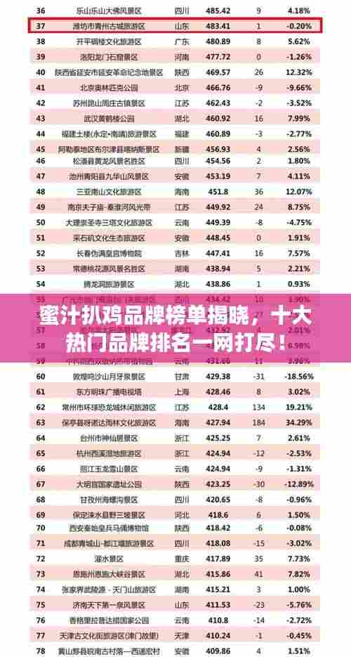 蜜汁扒鸡品牌榜单揭晓，十大热门品牌排名一网打尽！