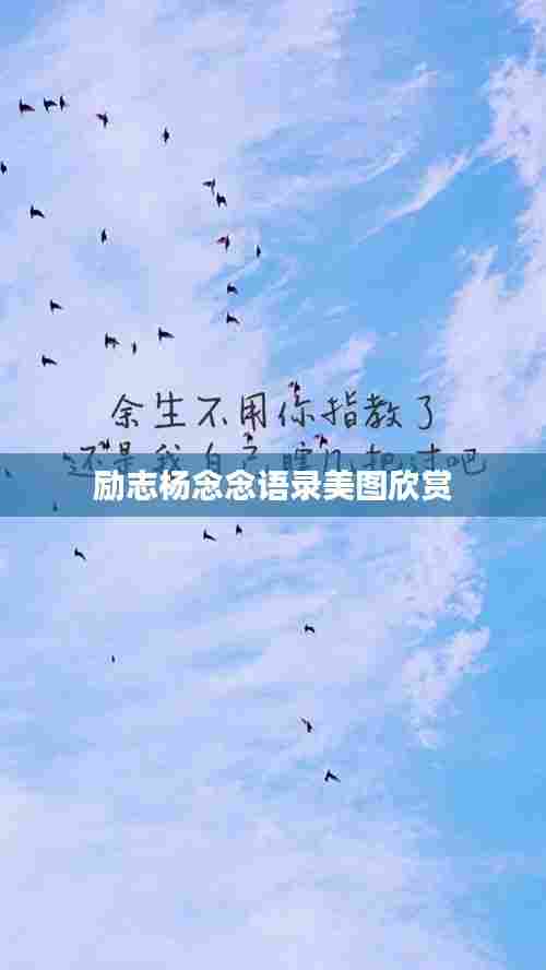 励志杨念念语录美图欣赏