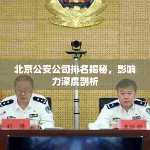 北京公安公司排名揭秘,影响力深度剖析