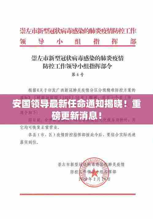 安国领导最新任命通知揭晓!重磅更新消息!