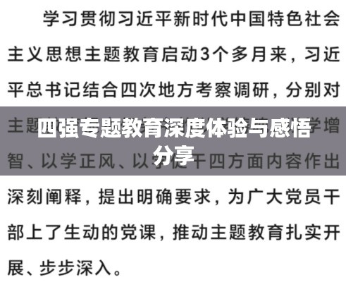 四强专题教育深度体验与感悟分享