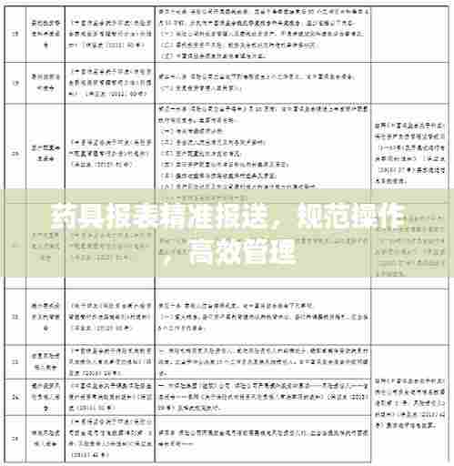 药具报表精准报送，规范操作，高效管理