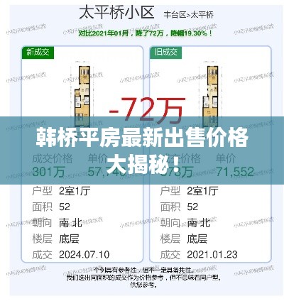 韩桥平房最新出售价格大揭秘!