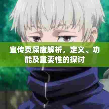 宣传页深度解析,定义、功能及重要性的探讨