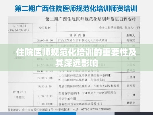 住院医师规范化培训的重要性及其深远影响