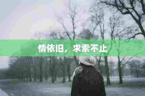 情依旧,求索不止