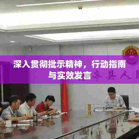 深入贯彻批示精神，行动指南与实效发言