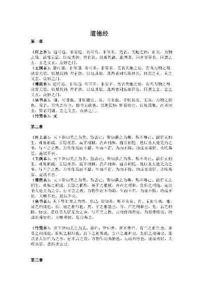 道德经各版本,深度数据应用策略-精简版_v3.584